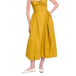 VIAVIA POPLIN LACE UP NECKLINE 
MIDI DRESS 💫✨